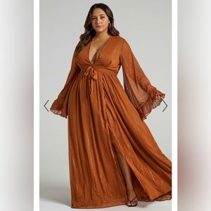 ShowPo Dangerous Woman Maxi Dress in Rust